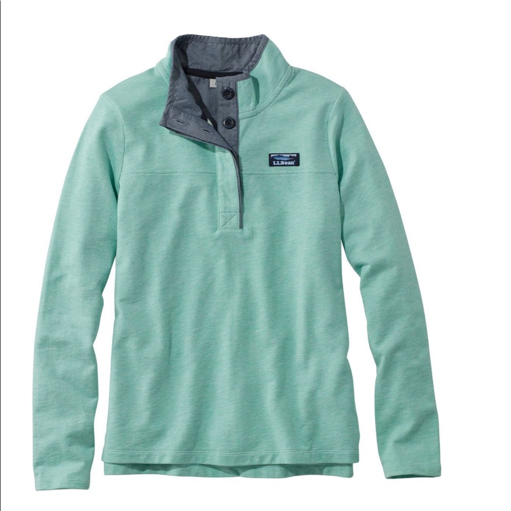 LL Bean soft cotton rugby pullover